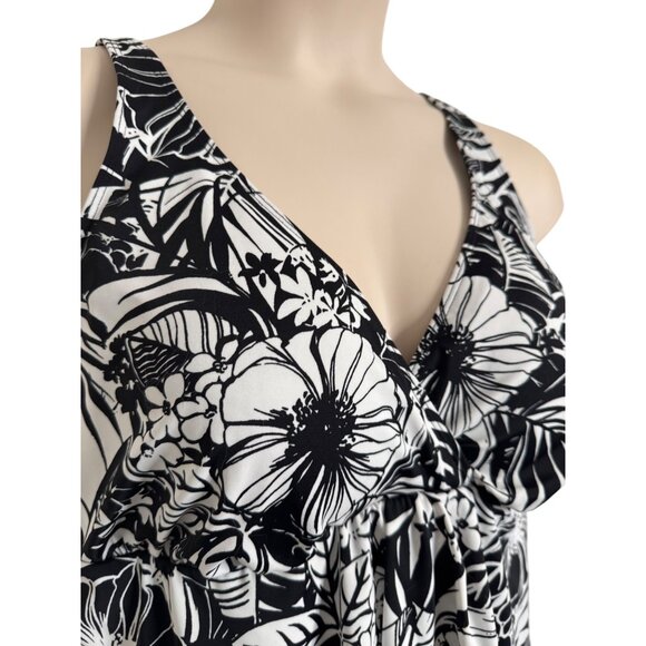 Swim Solutions Support Control Size 22W Swim Dress Black White NWT $122 - Picture 14 of 16